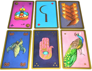 Cartes d'un jeu de Tarot Persan